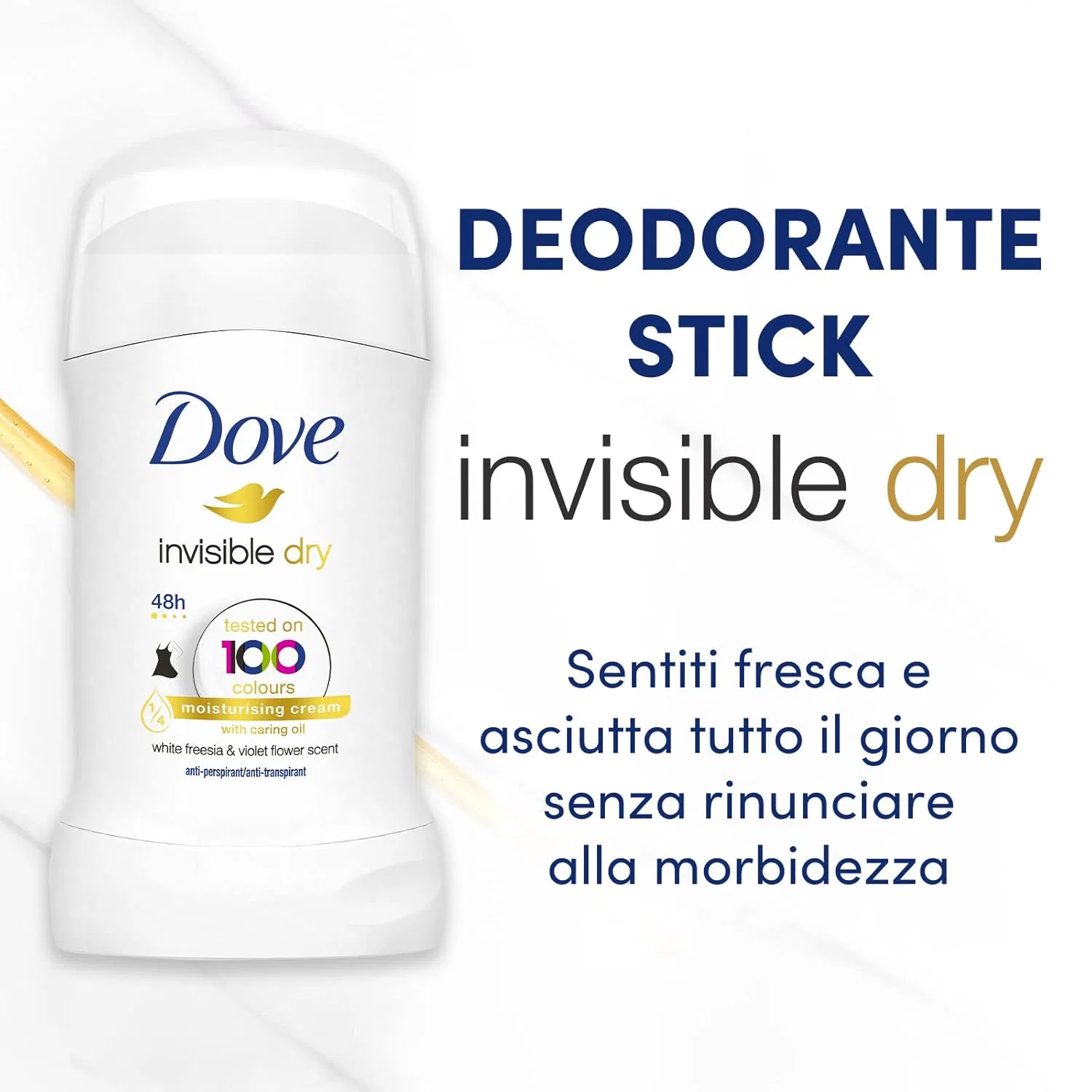 Дезодорант-антиперспирант-стик Dove Invisible Dry с 1/4 увлажняющего крема, 6 шт. Dove — фото 4