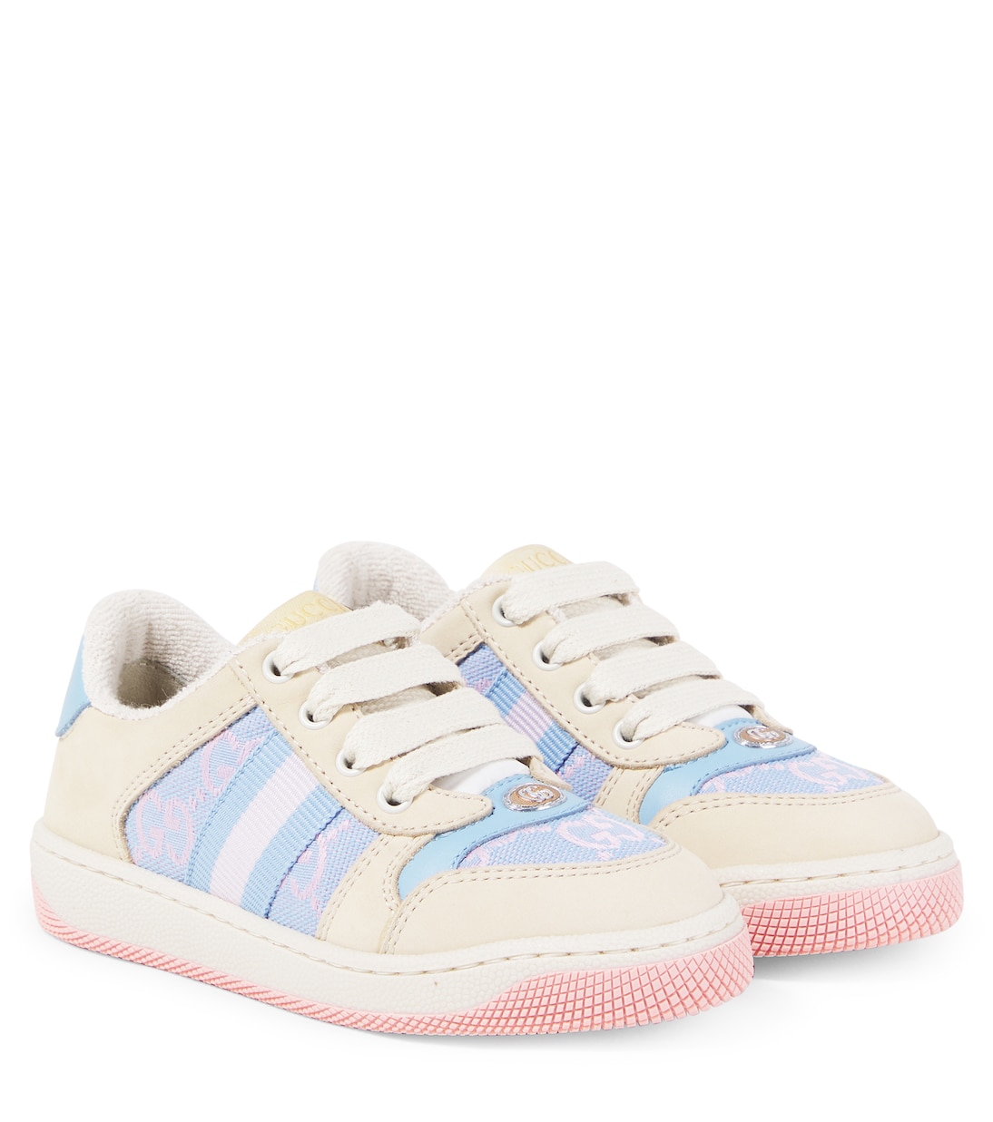 

Кроссовки GG с кожаными вставками Gucci Kids, C-P.P/Dm/C/Mw/C-P-C/