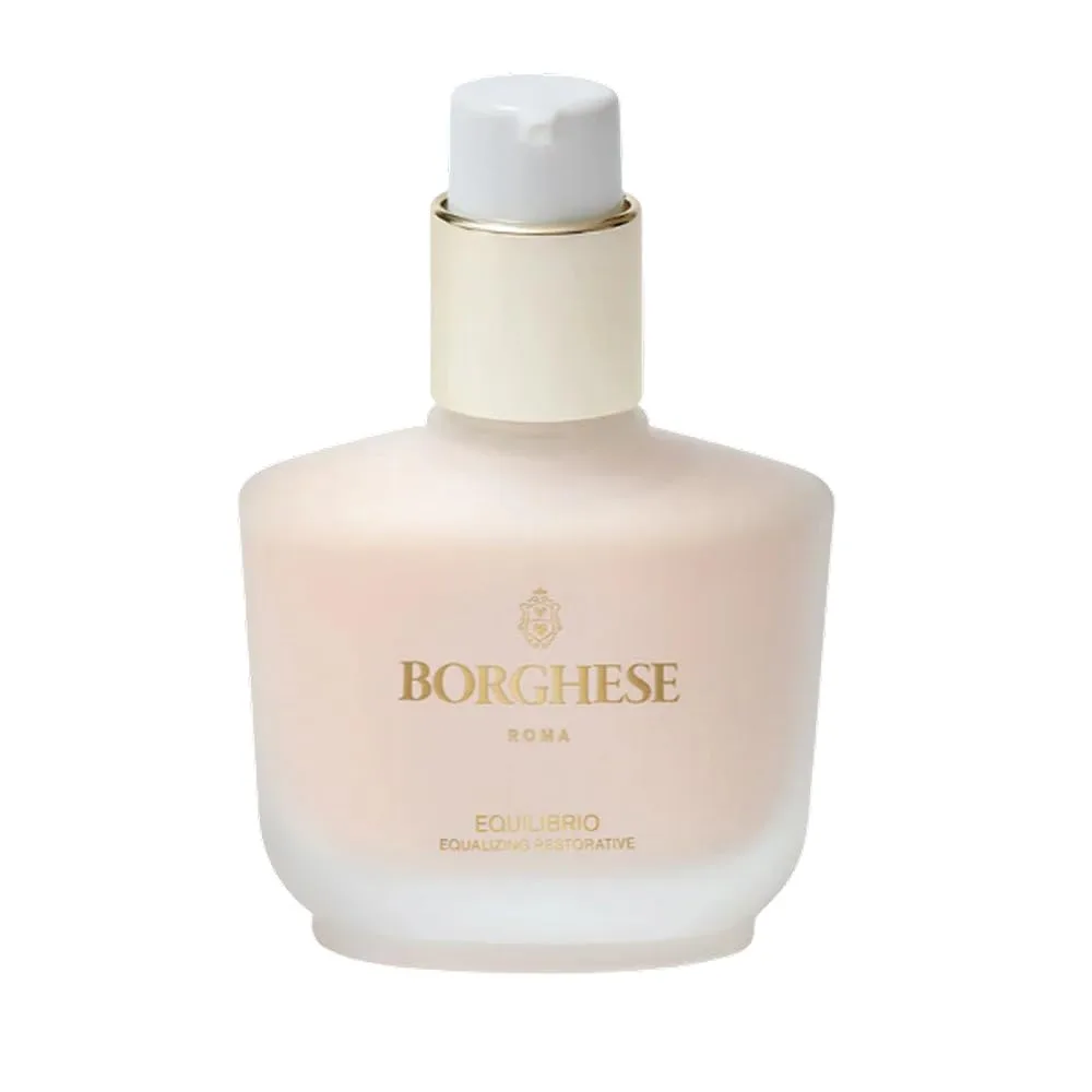 Borghese Equilibrio Equalizing Restorative - легкий увлажняющий крем без масел для выравнивания тона и текстуры кожи, подходит для комбинированной, нормальной и жирной кожи., White