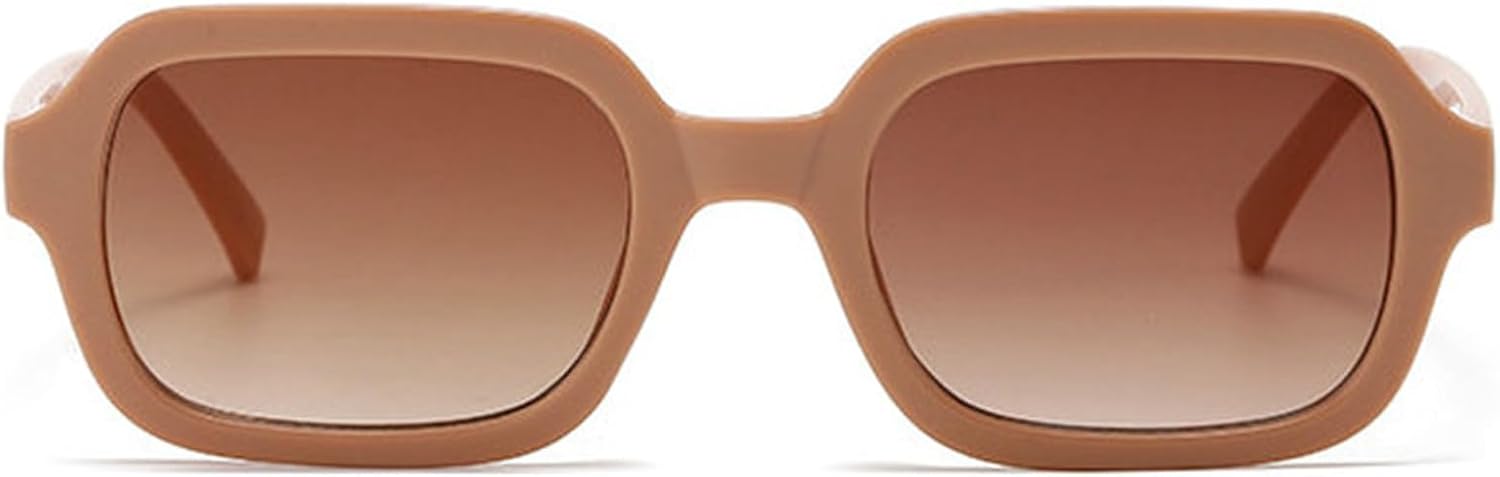 

Willochra Модные маленькие солнцезащитные очки неправильной формы для мужчин и женщин, классические квадратные желтые солнцезащитные очки в винтажном стиле, защита от ультрафиолета UV400 F28, Brown