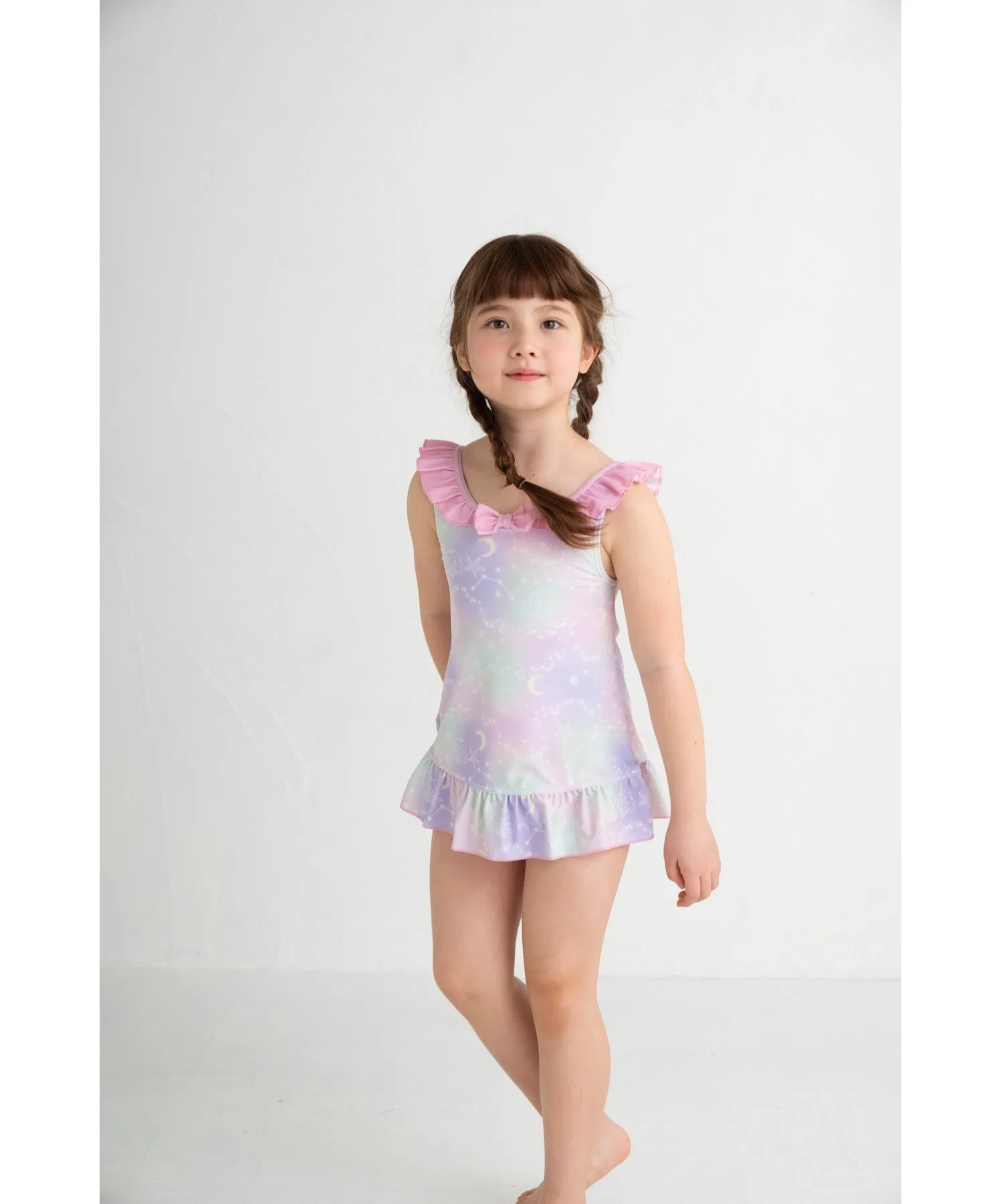 【Защита от УФ-излучения・UPF50】Слитный купальник Moonlight Shell — фото 4