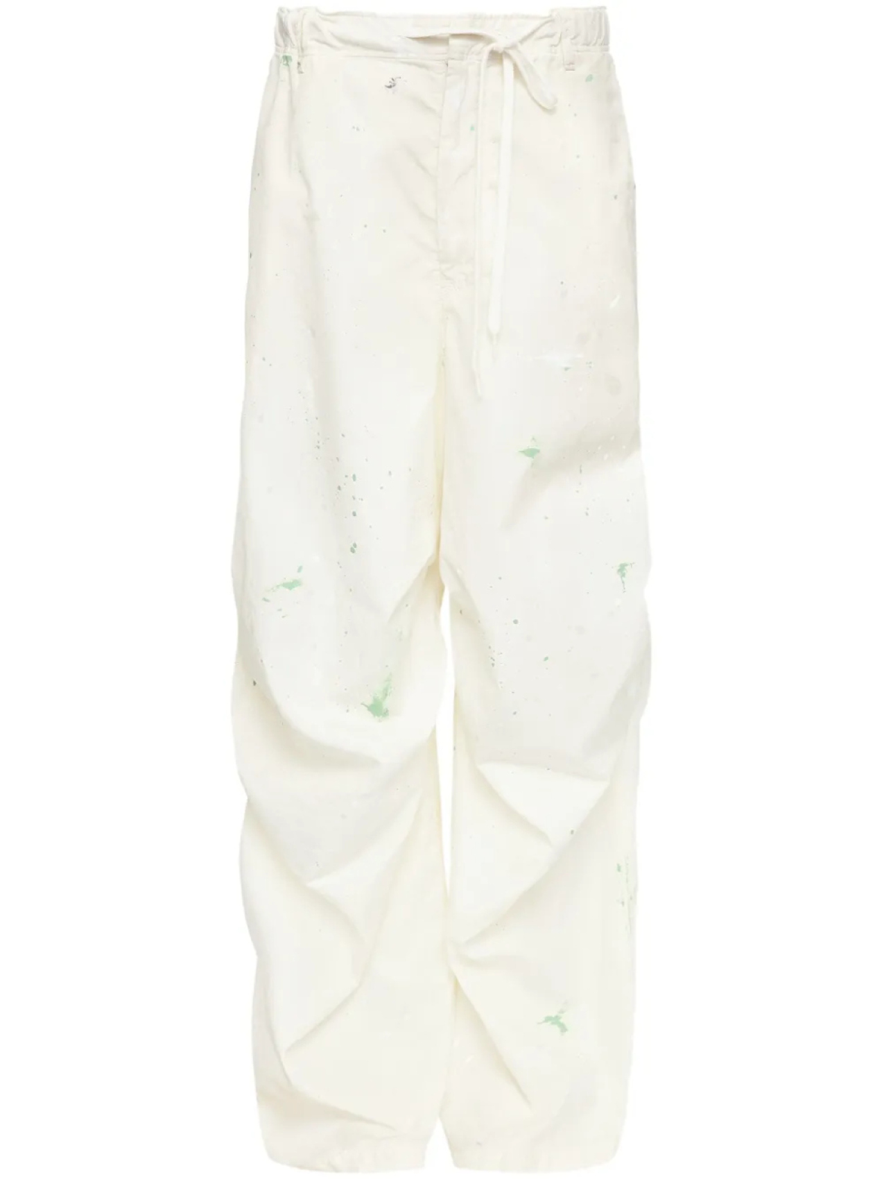 

Брюки с эффектом разбрызганной краски MM6 Maison Margiela, белый