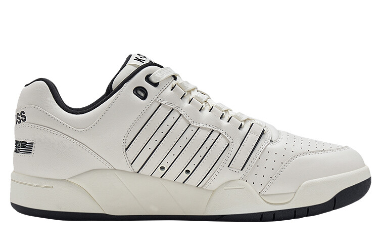Кроссовки KSWISS Si-18 Skateboarding Shoes Men Low-top Vintage White/pure Black, белый — фото 2