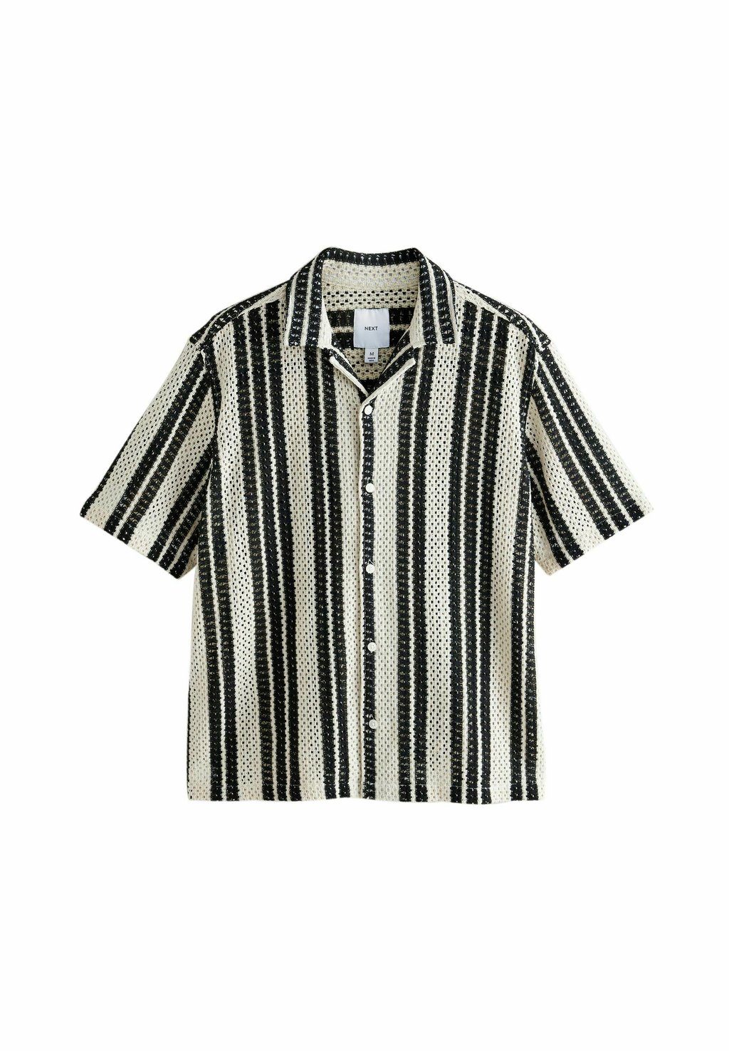 

Рубашка REGULAR FIT-STRIPE SHORT SLEEVE Next, черный