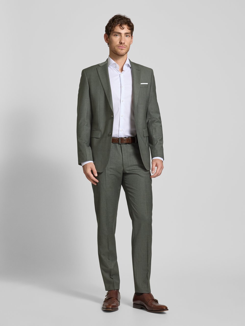 

Костюмные брюки Modern Fit с добавлением шерсти, модель «Брэд» JOOP! Collection, темно-зеленый
