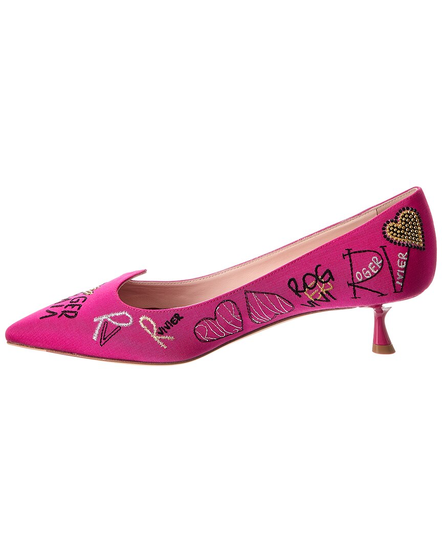 Roger Vivier Я люблю туфли Grosgrain, розовый — фото 2