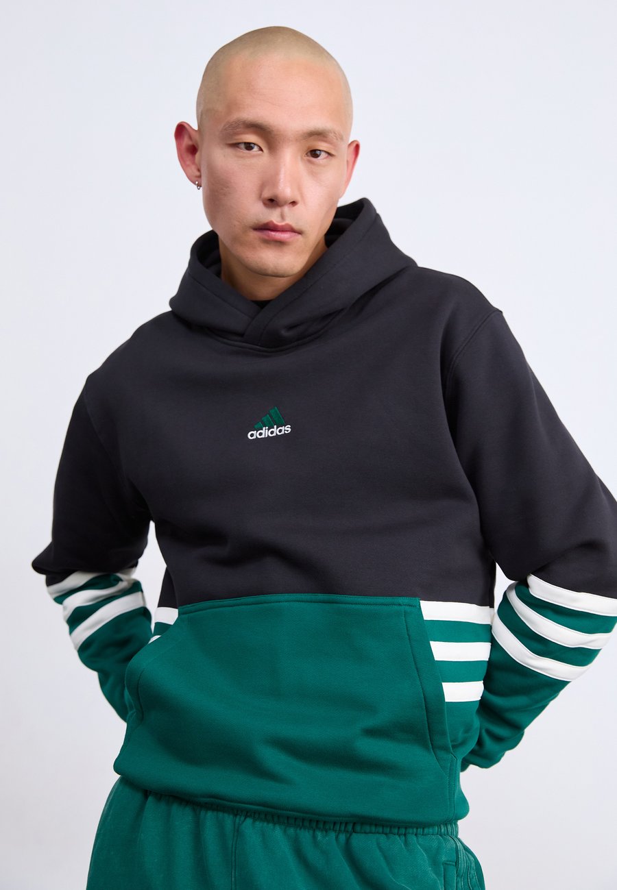 Толстовка Adidas Originals ARCHIVE HOODIE, Black/Collegiate Green/Black — фото 4
