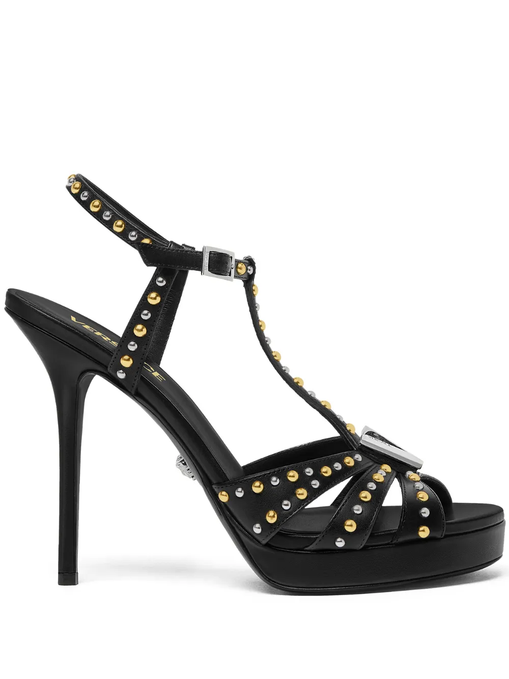 Босоножки на каблуке Versace, черный