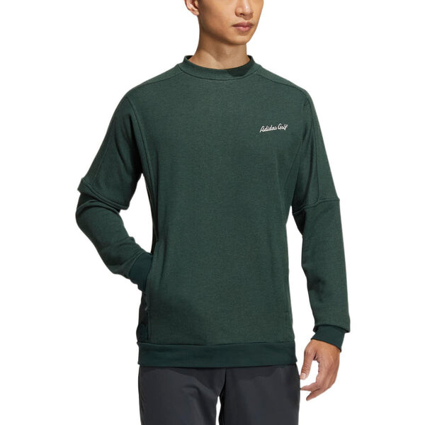Толстовка Men's adidas Gt Crew Sw Solid Color Alphabet Embroidered Round Neck Pullover Long Sleeves Green, зеленый — фото 2