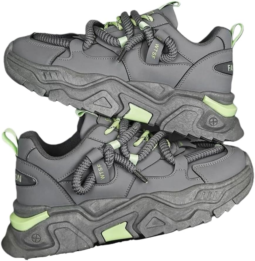 

Мужские повседневные спортивные кроссовки Hhhchpm для тенниса, работы, прогулок и тренировок, стильные массивные кроссовки для мужчин, серый