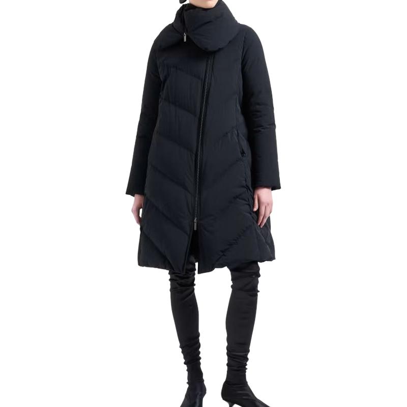 EMPORIO ARMANI Куртка пуховая с водоотталкивающим покрытием из стёганого нейлона с переработанным наполнителем, Black — фото 4