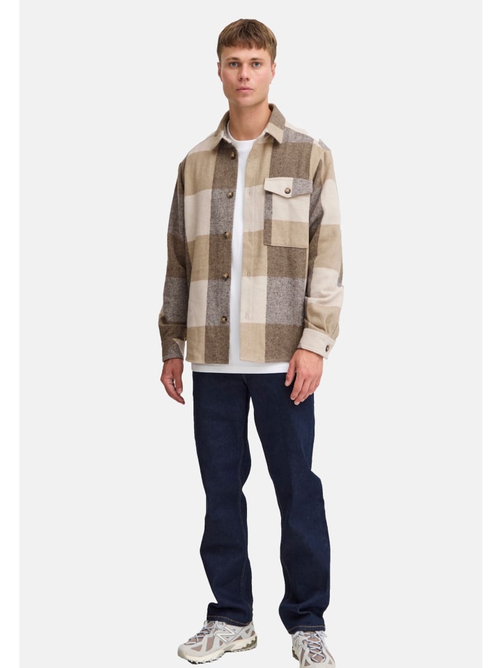 

!SOLID Рубашка «Манхейм» коричневого цвета