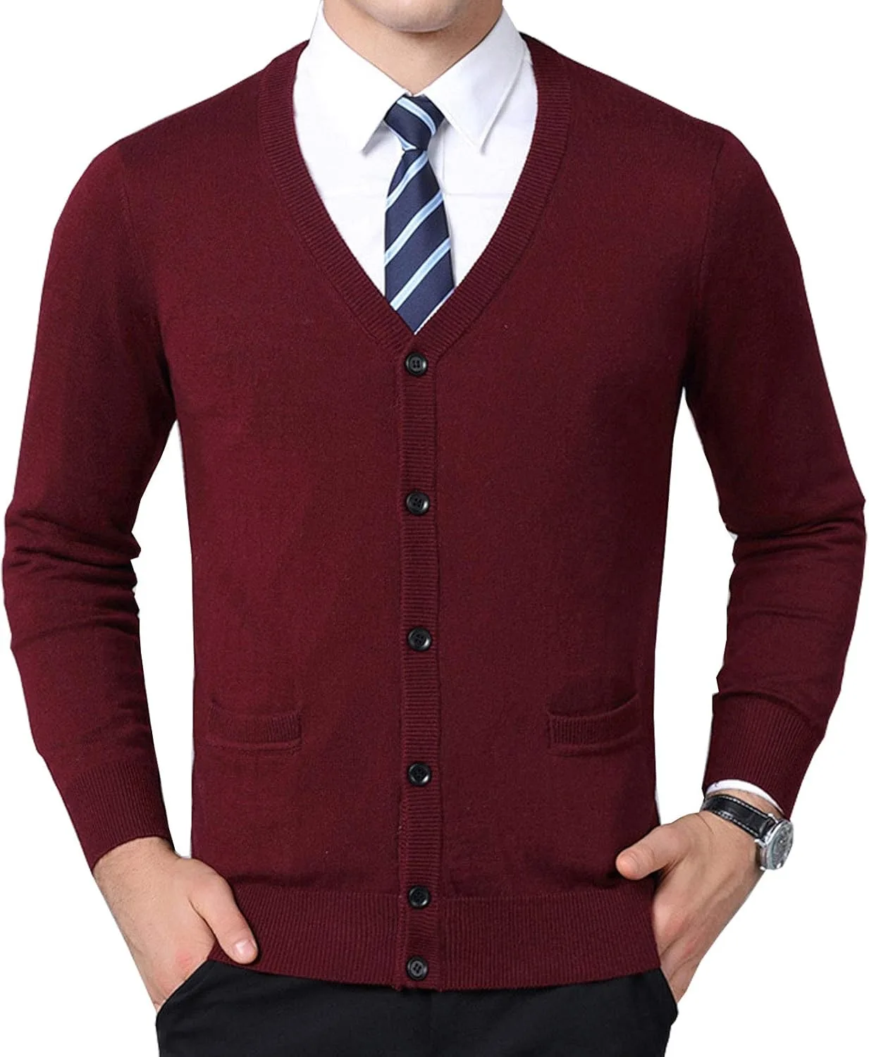 

Мужской кардиган Flygo Casual Slim Fit