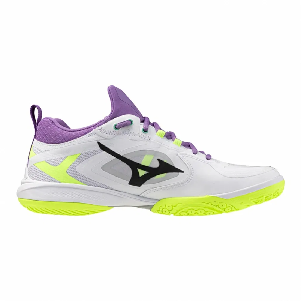Кроссовки для бадминтона «Wave Claw Neo 3 Fit» от Mizuno, White X Purple — фото 2