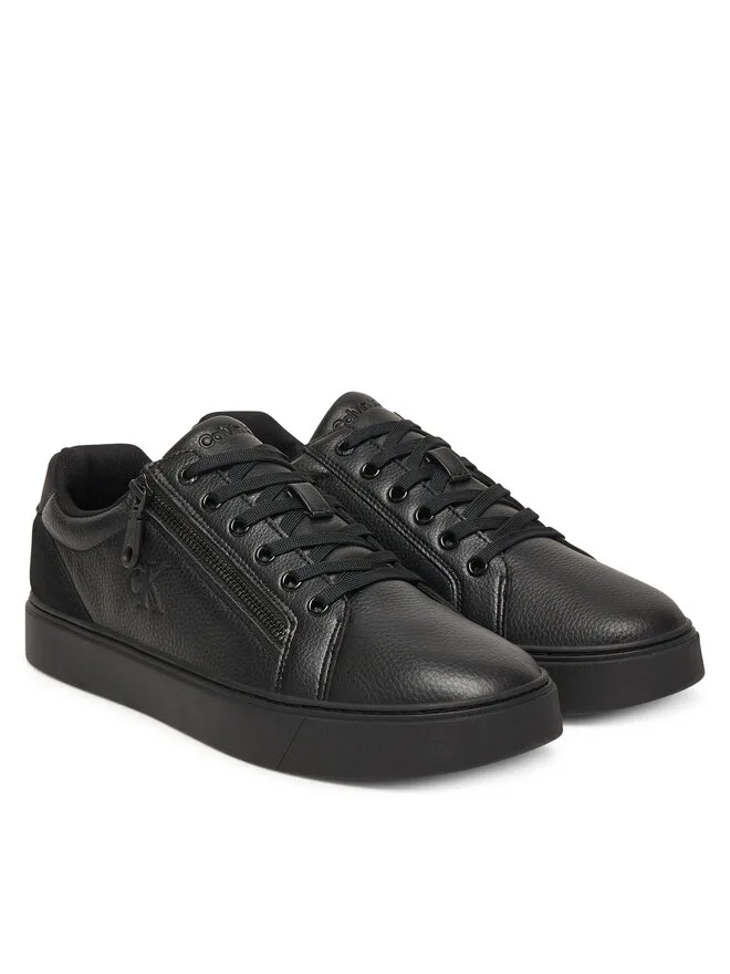 Calvin Klein Классические кроссовки на шнуровке с застежкой-молнией, модель YM0YM01437, черные — фото 2