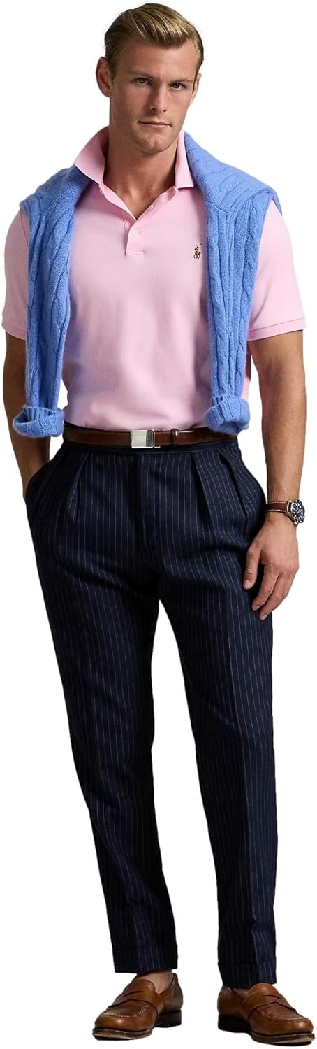 POLO RALPH LAUREN Мужская классическая футболка-поло из мягкого хлопка, Rl Carmel Pink — фото 3