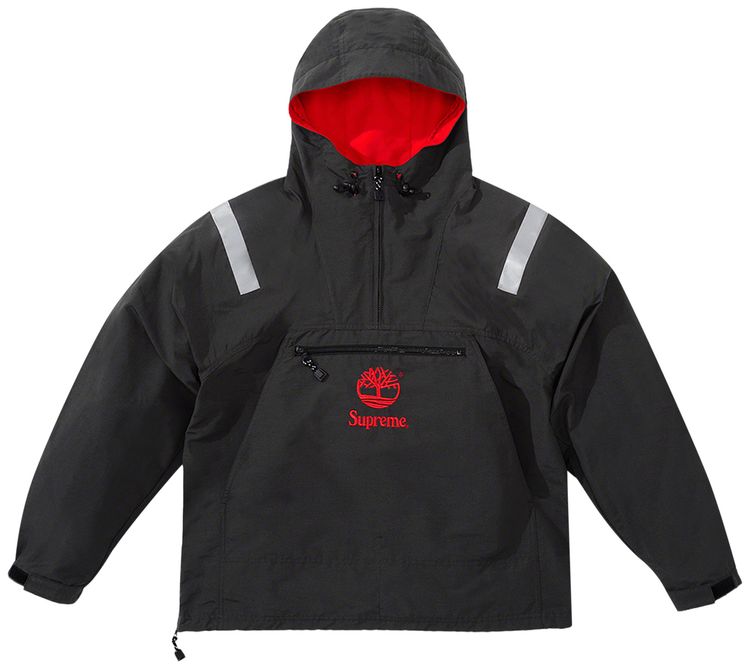 

Анорак Supreme x Timberland с отражающей лентой, черный