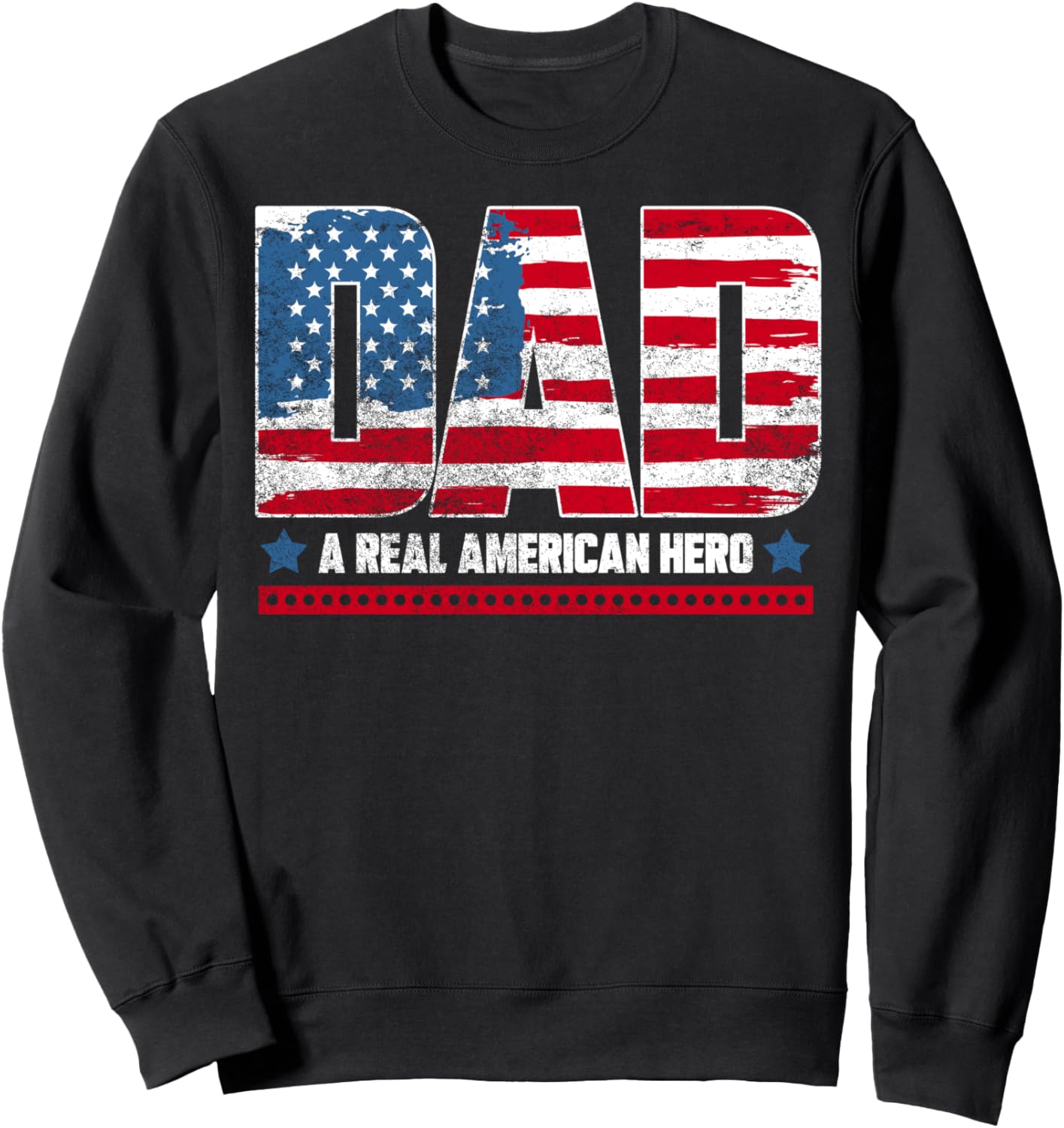 

Толстовка с надписью «Папа - настоящий американский герой» Funny Dad A Real American Hero Gift T-Shirt, черный
