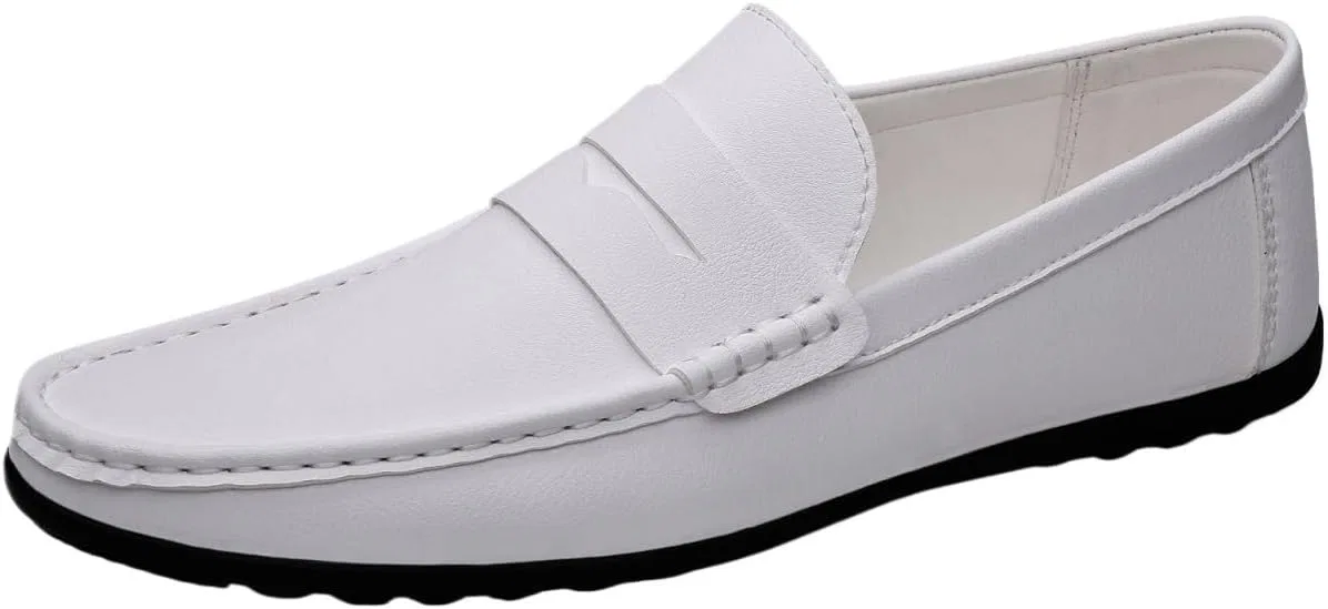 Лоферы мужские, кожаные, Classic Slip On, белый DHFIRUFSHLO