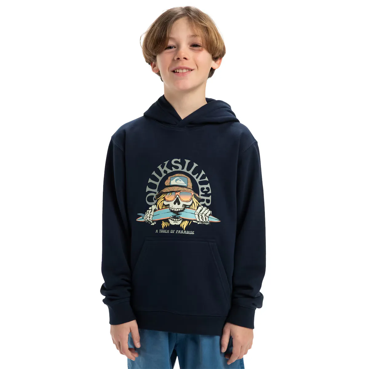 

Детская толстовка Quiksilver с графическим рисунком, тёмно-синий