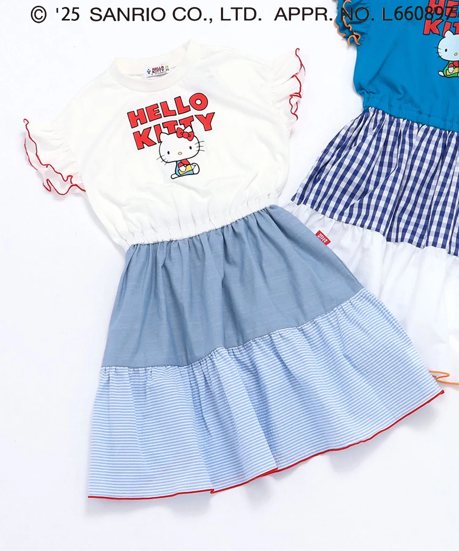 Детское платье-футболка Hello Kitty BREEZE из хлопка белое