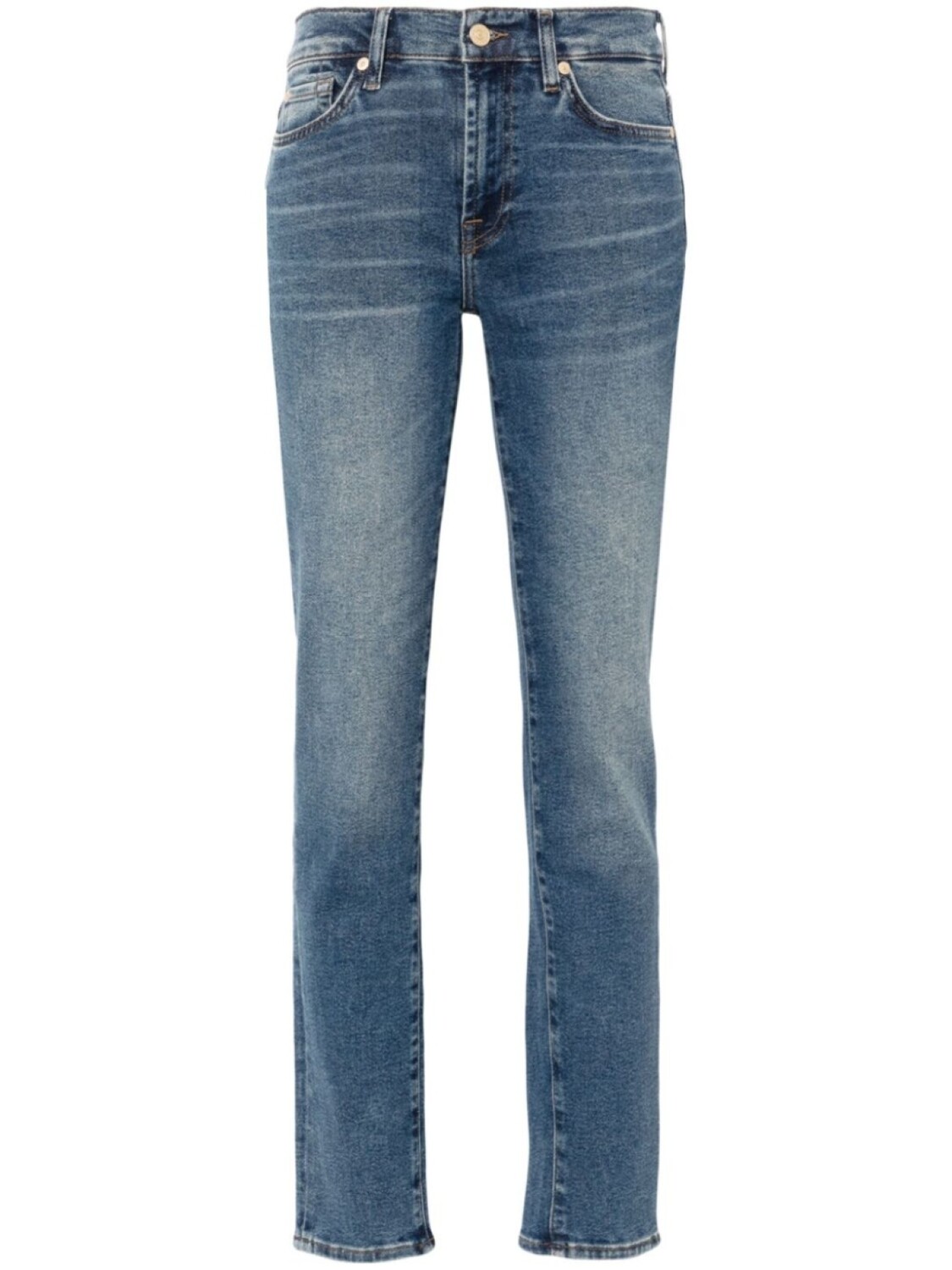 

7 For All Mankind укороченные джинсы Roxanne slim-fit, синий