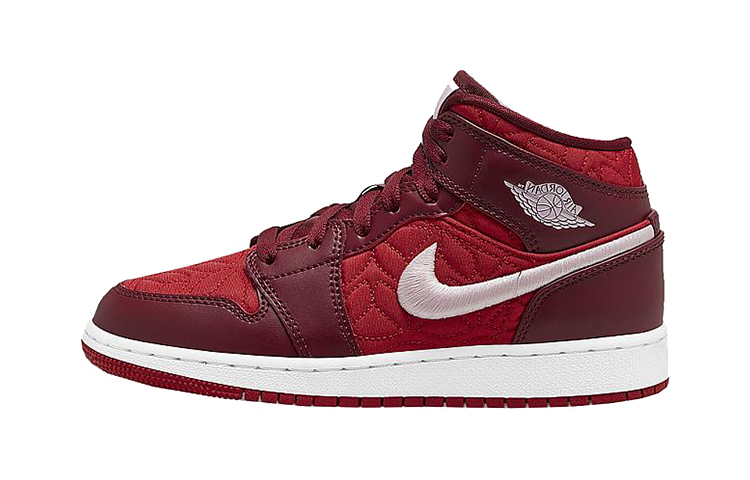 

Кроссовки Jordan 1 Mid SE PS Red Quilted