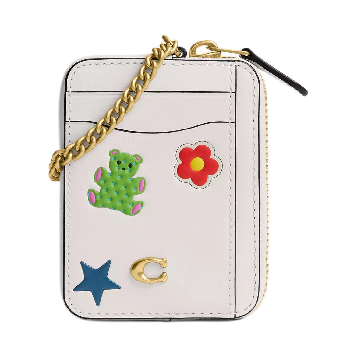 

Мини-картхолдер Essential Calfskin для женщин COACH, белый