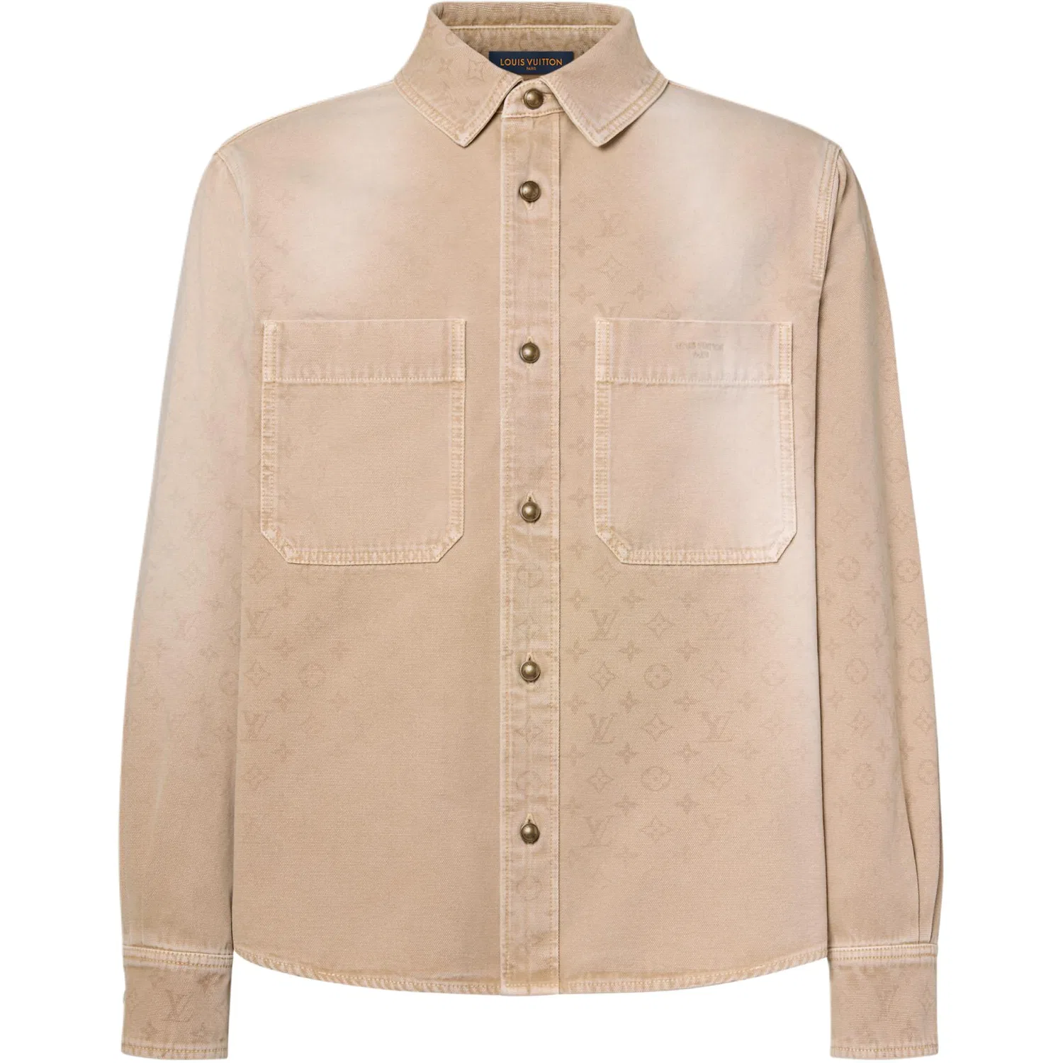 Рубашка мужская Beige Camel с отложным воротником LOUIS VUITTON
