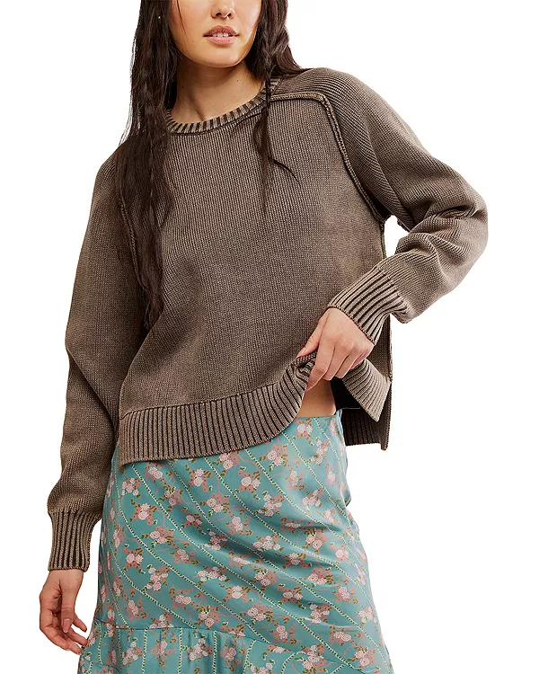 

Весенний уличный свитер Free People, коричневый