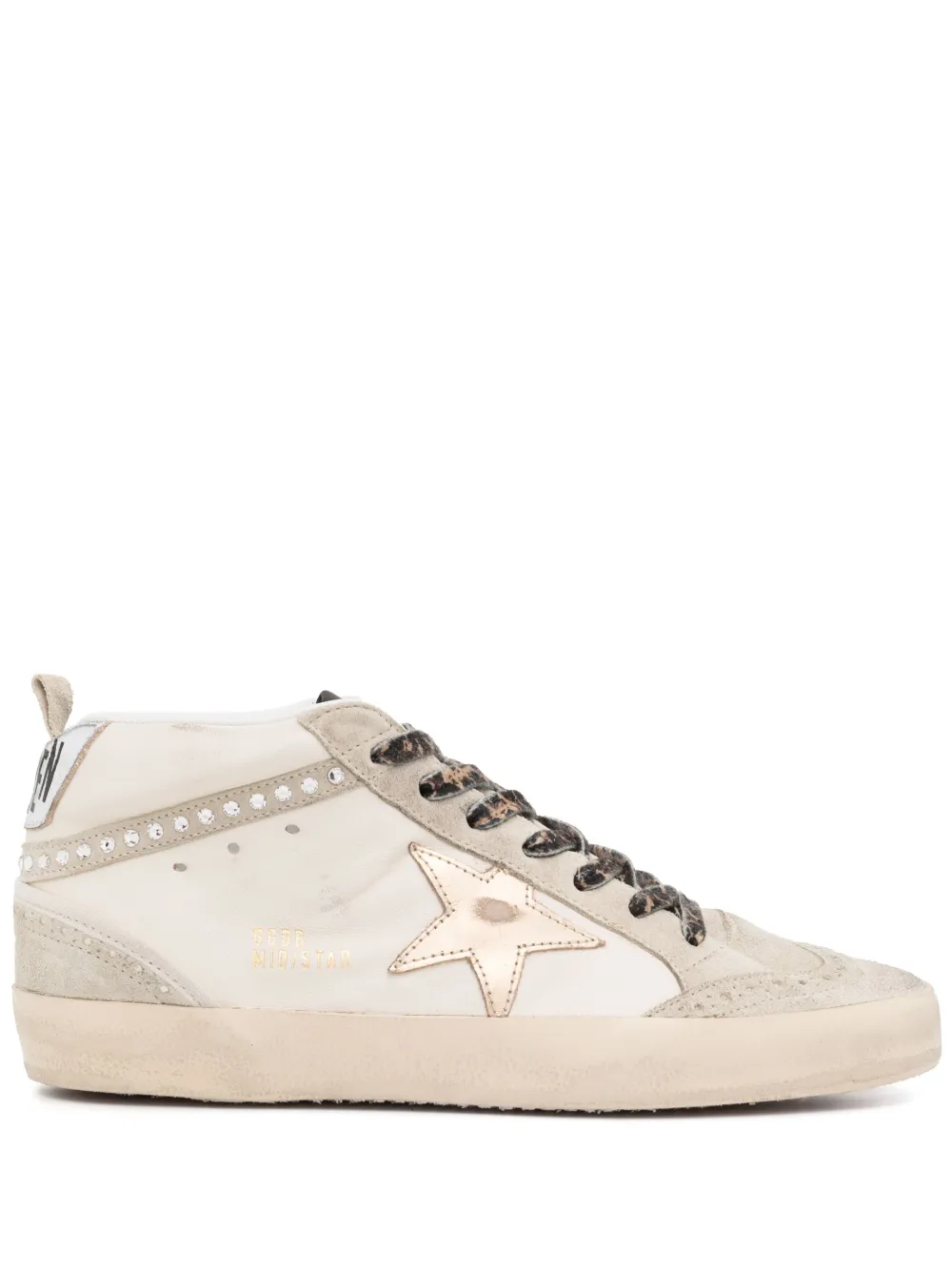 Кеды Mid Star с кристаллами GOLDEN GOOSE, нейтральный