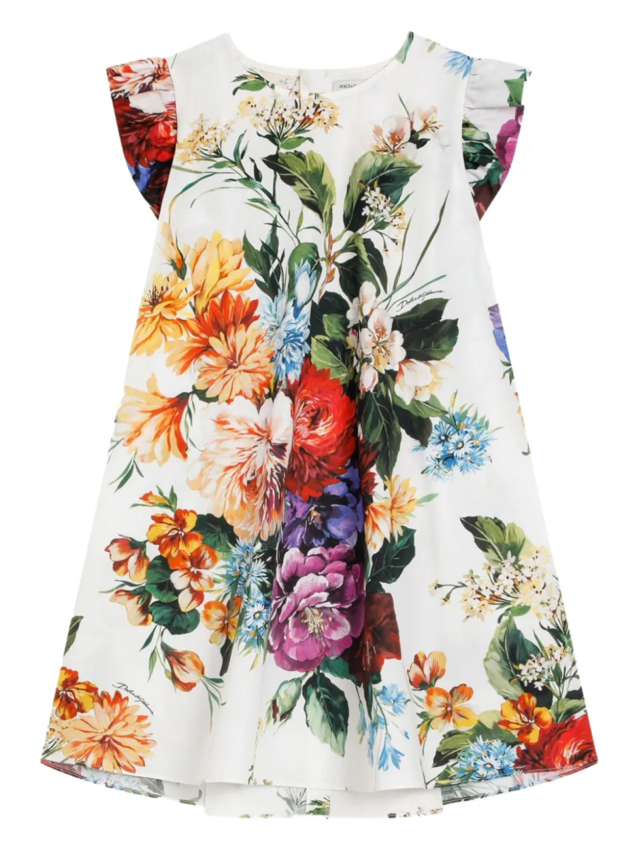 

Dolce & Gabbana Kids платье с цветочным принтом, белый