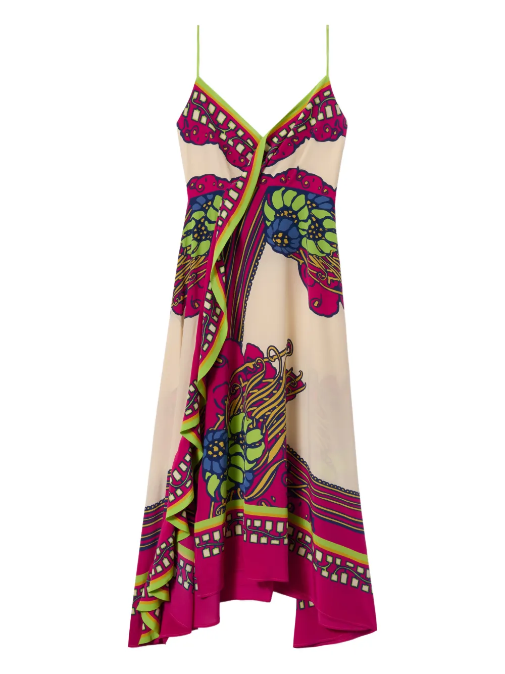 

Платье миди с цветочным принтом La Doublej, нейтральный