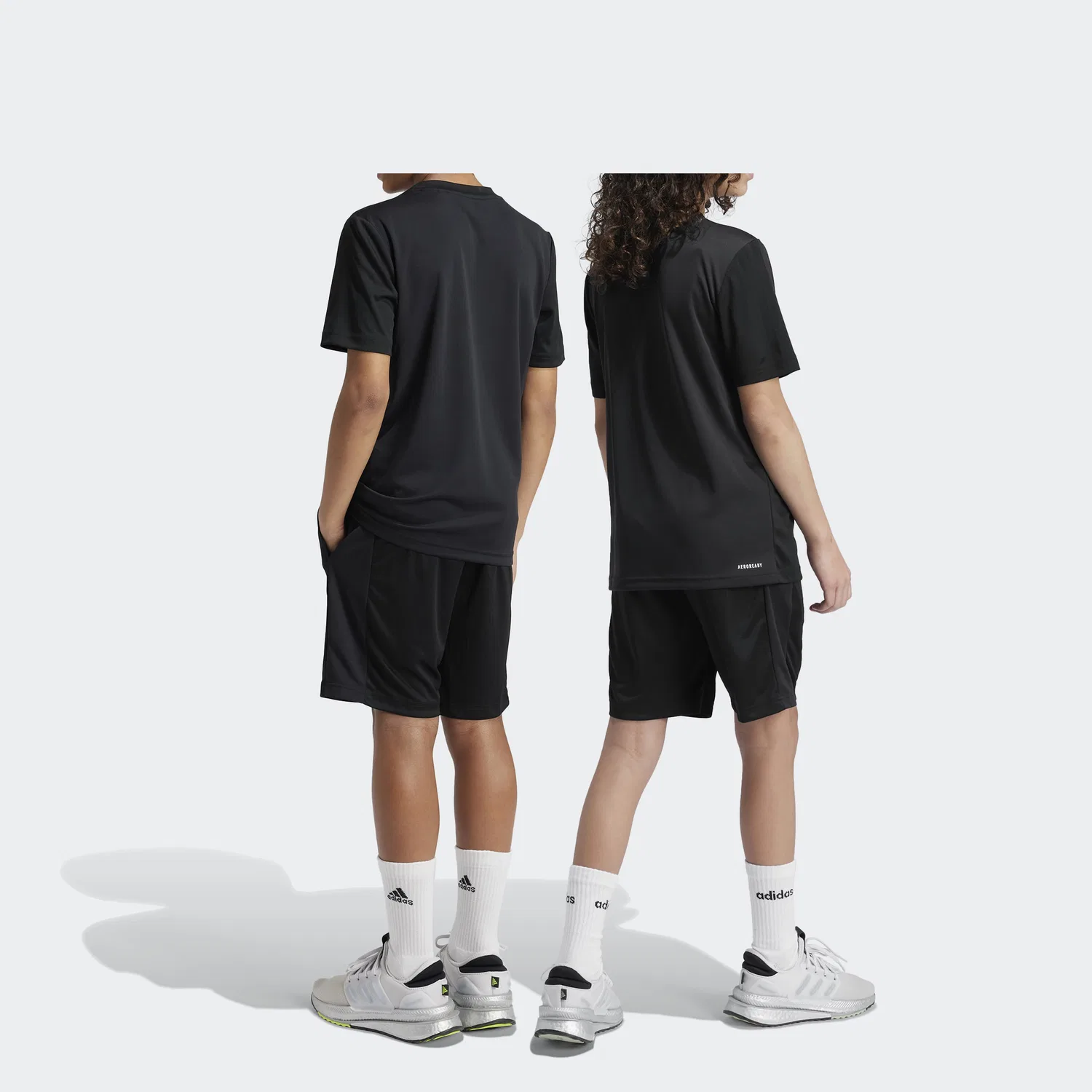 Шорты Adidas TRAIN ESSENTIALS для детей, черно-белые — фото 3