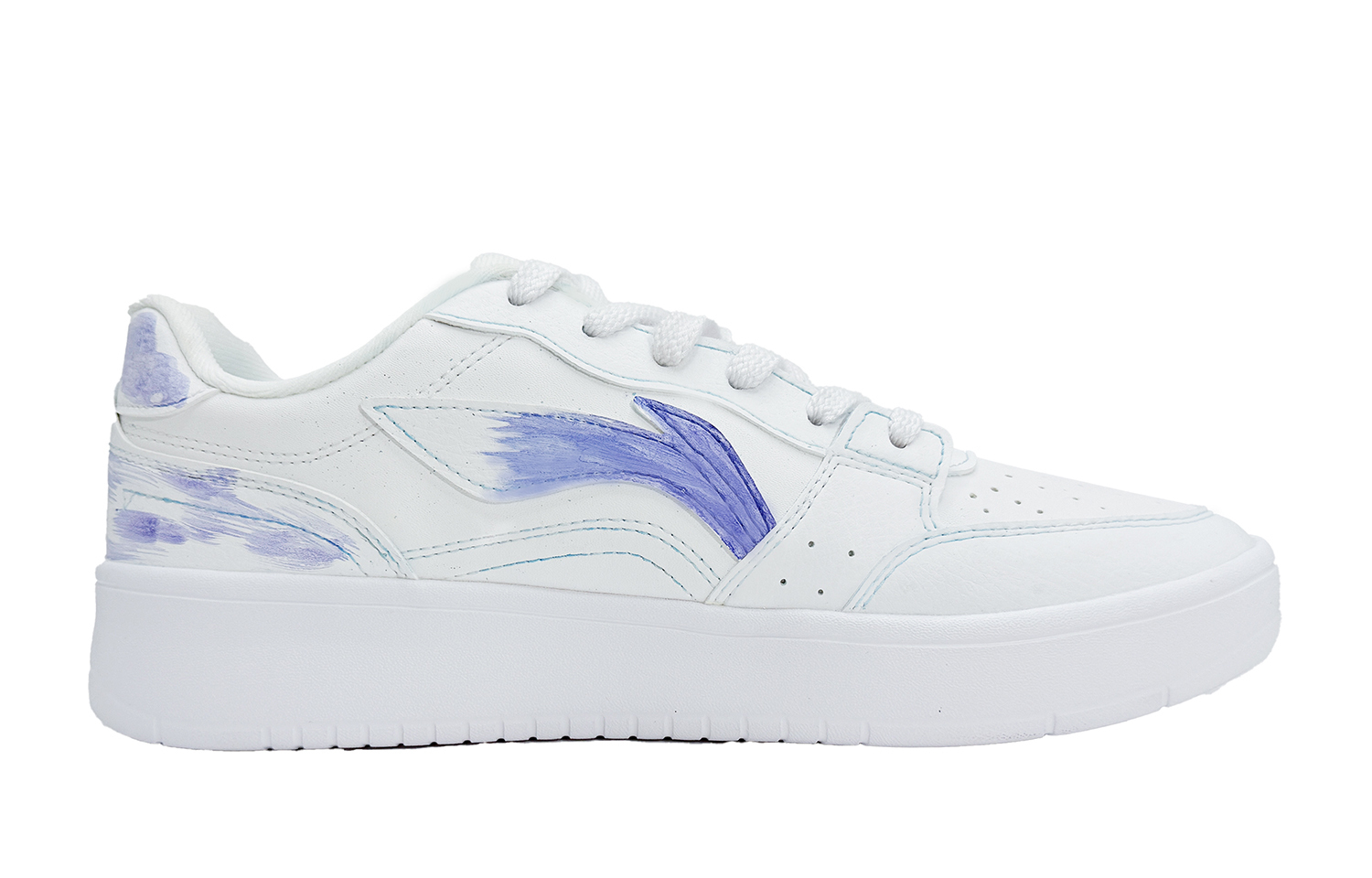 Li-Ning Li Ning Sycee Starry Night Reconstruction Slip Resistant Low top Skateboard Shoes Men's Blue Purple — фото 3