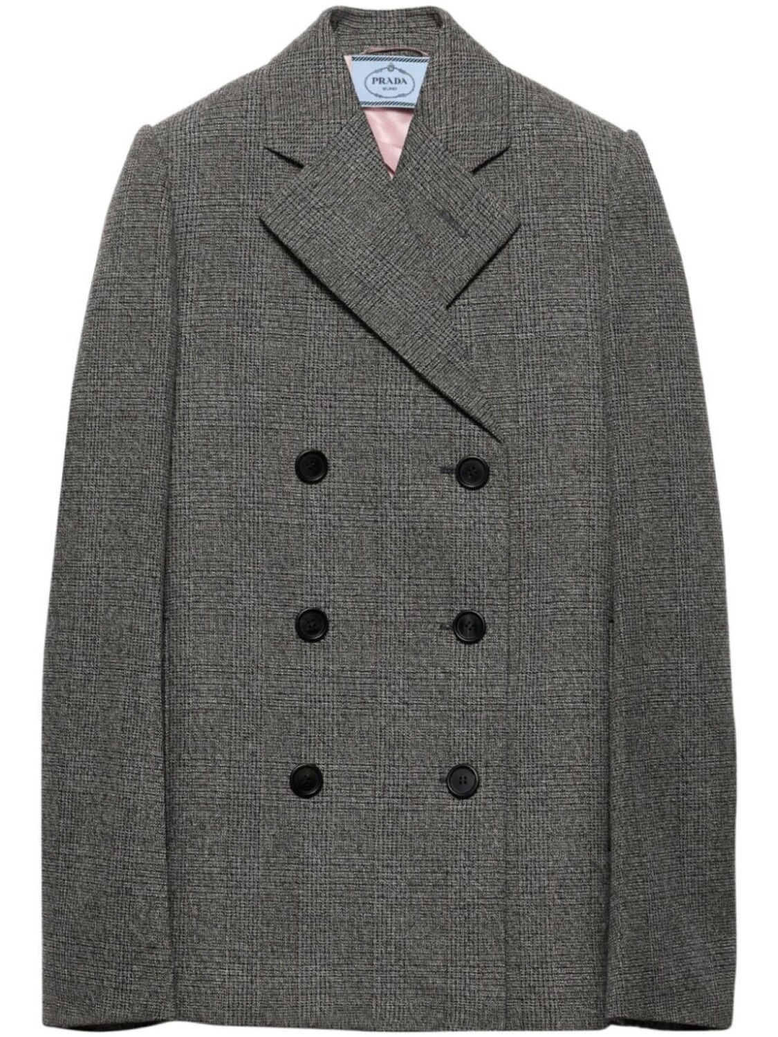 

Prada пиджак в клетку Prince of Wales, серый