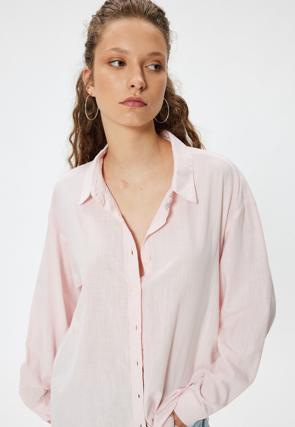 

Блузка на пуговицах LONG SLEEVE Koton, розовый