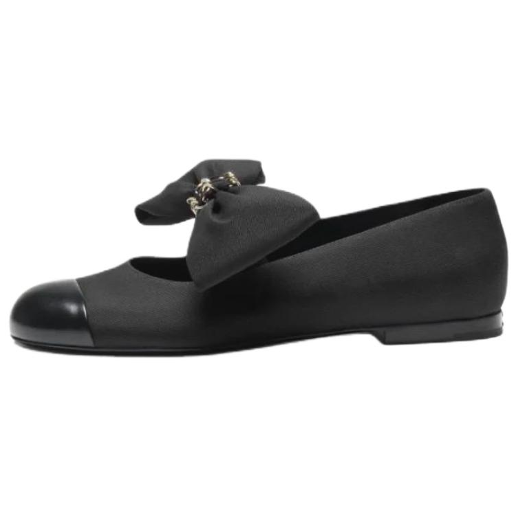CHANEL 25K плоские туфли Mary Jane для женщин Black