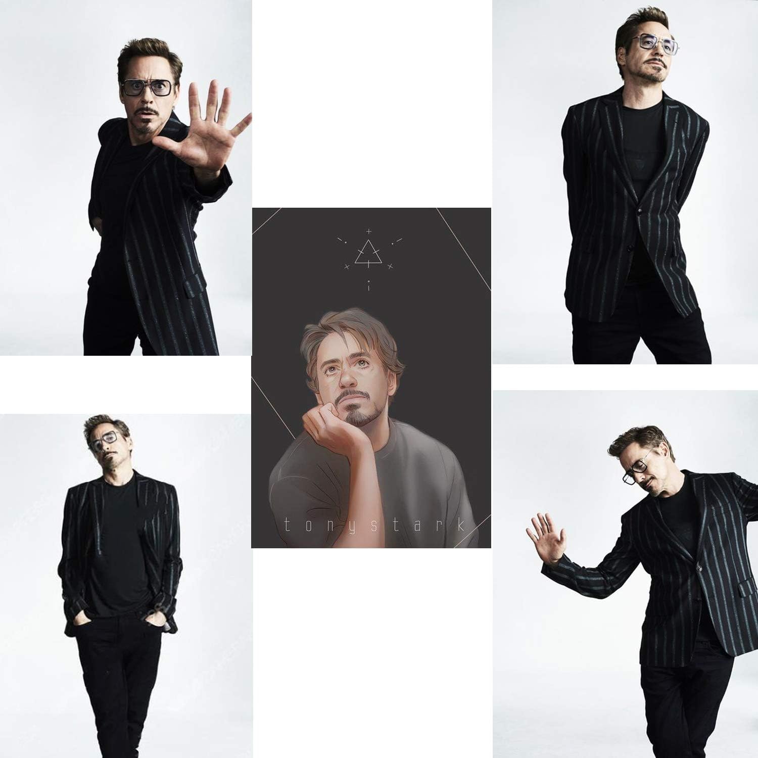 

Поляризованные солнцезащитные очки Тони Старка от Kursan для мужчин и женщин, винтажная квадратная металлическая оправа, очки Железного человека и Человека-паука, Gold Frame Clear Red