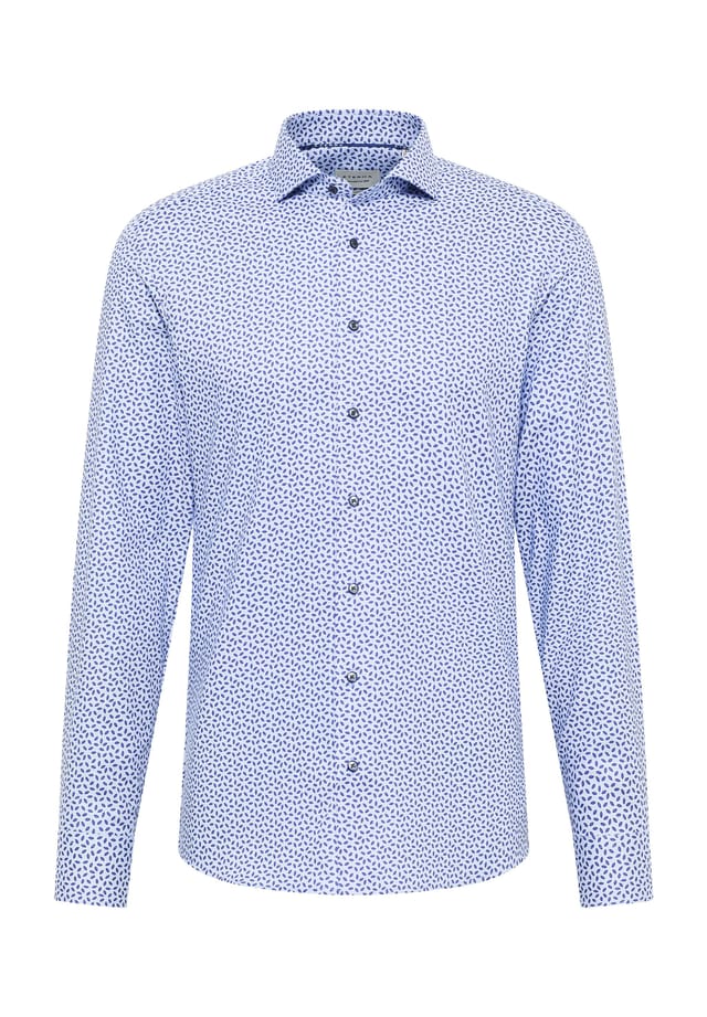 

Рубашка из хлопка облегающего кроя Eterna, голубой