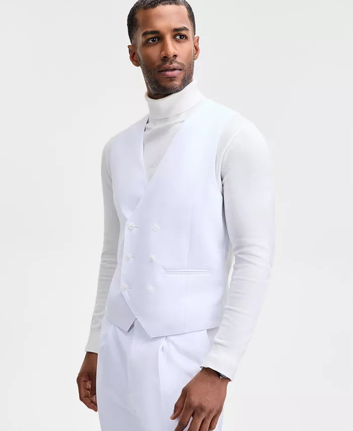 

Мужской жилет классического кроя из костюмных отделений Tayion Collection, белый