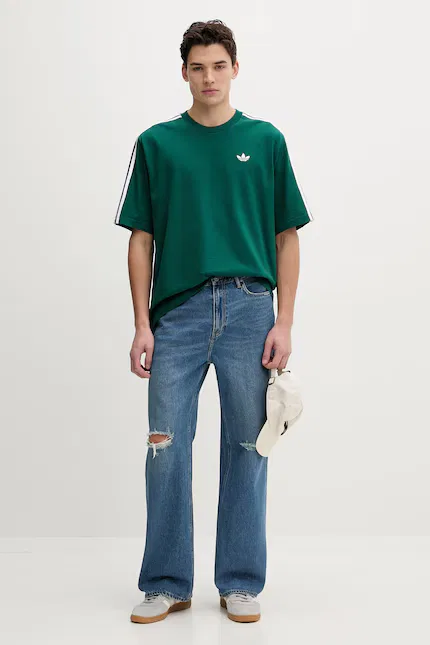 Футболка из гладкой ткани Adidas Originals, бирюзовый — фото 2