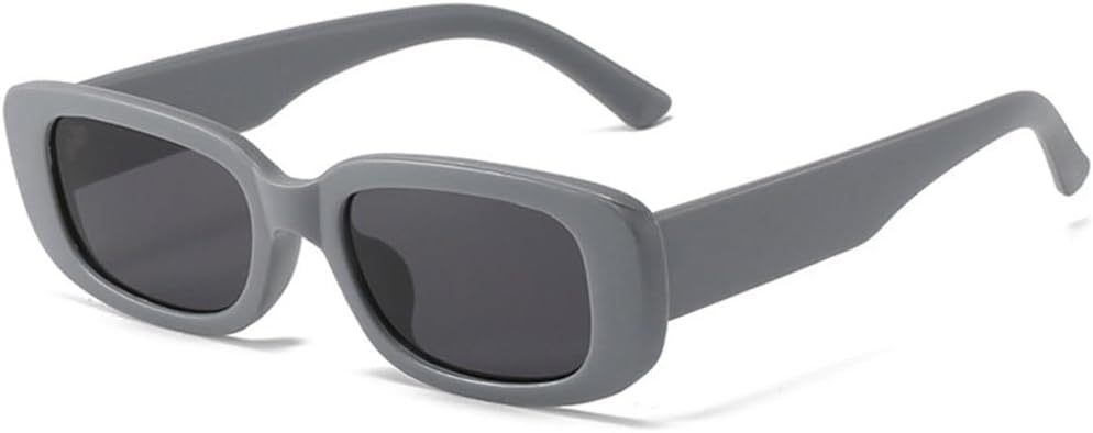 

Ретро-солнцезащитные очки небольшого размера для мужчин и женщин, модные винтажные солнцезащитные очки в прямоугольной оправе с защитой от УФ-излучения UV400 для активного отдыха на природе TYUVIVO, Gray Gray