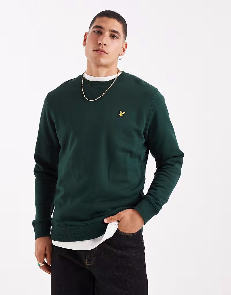 

Толстовка Lyle & Scott с круглым вырезом темно-зеленого цвета