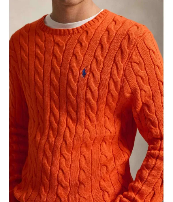 Свитер regular fit Polo Ralph Lauren, оранжевый — фото 4