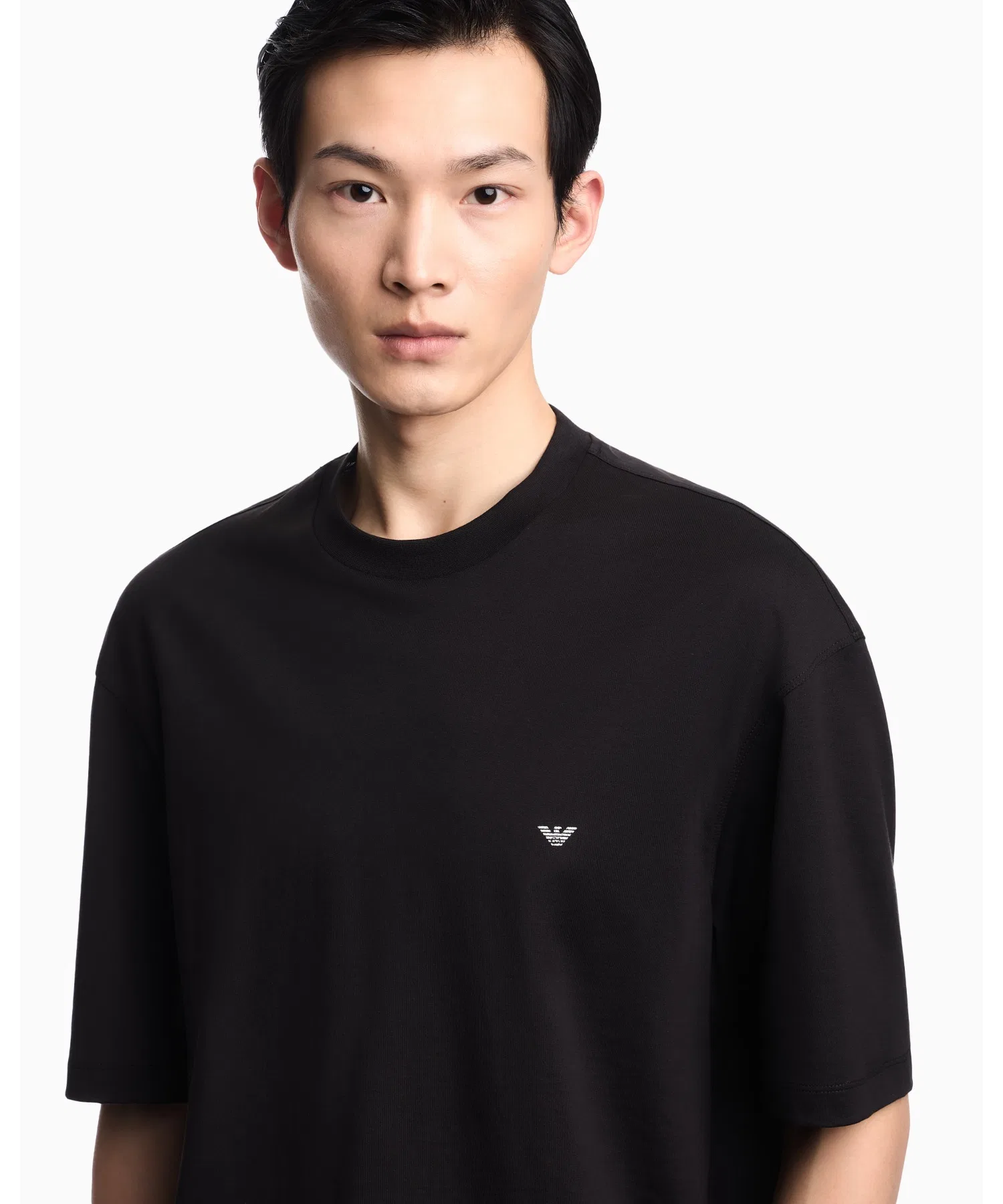 Мужская футболка EMPORIO ARMANI оверсайз с логотипом — фото 3