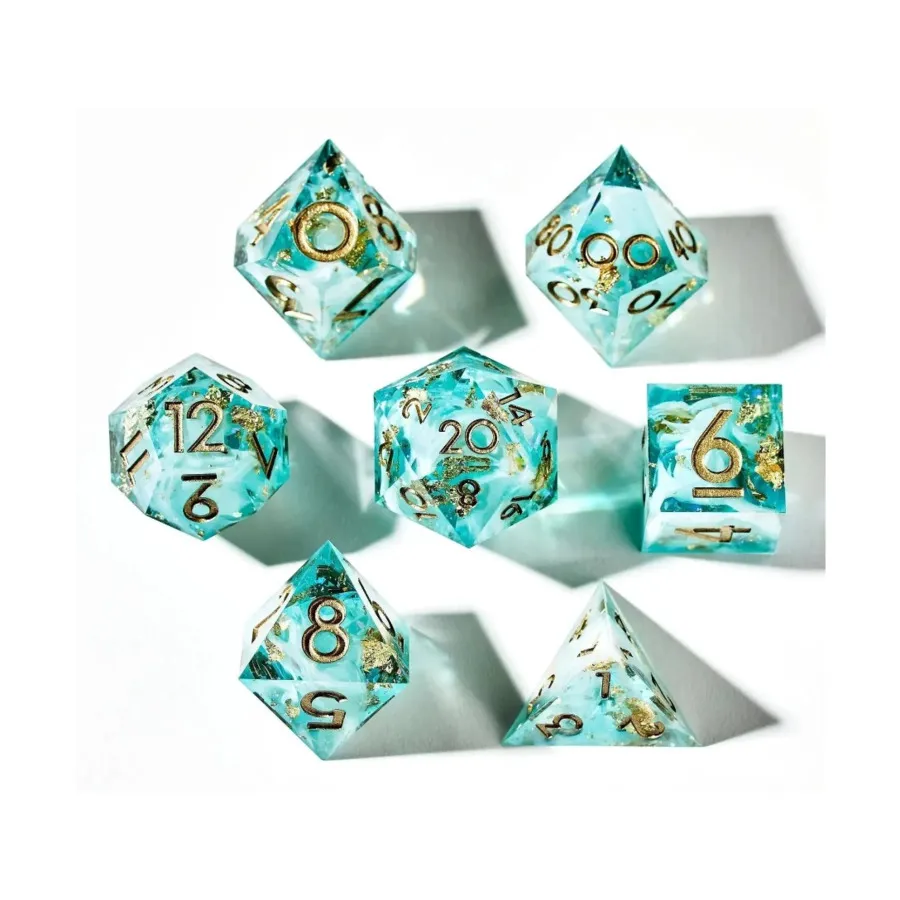 

Поликомплект - Лагуна (7), Resin Polyhedral Sets (Dispel Dice)