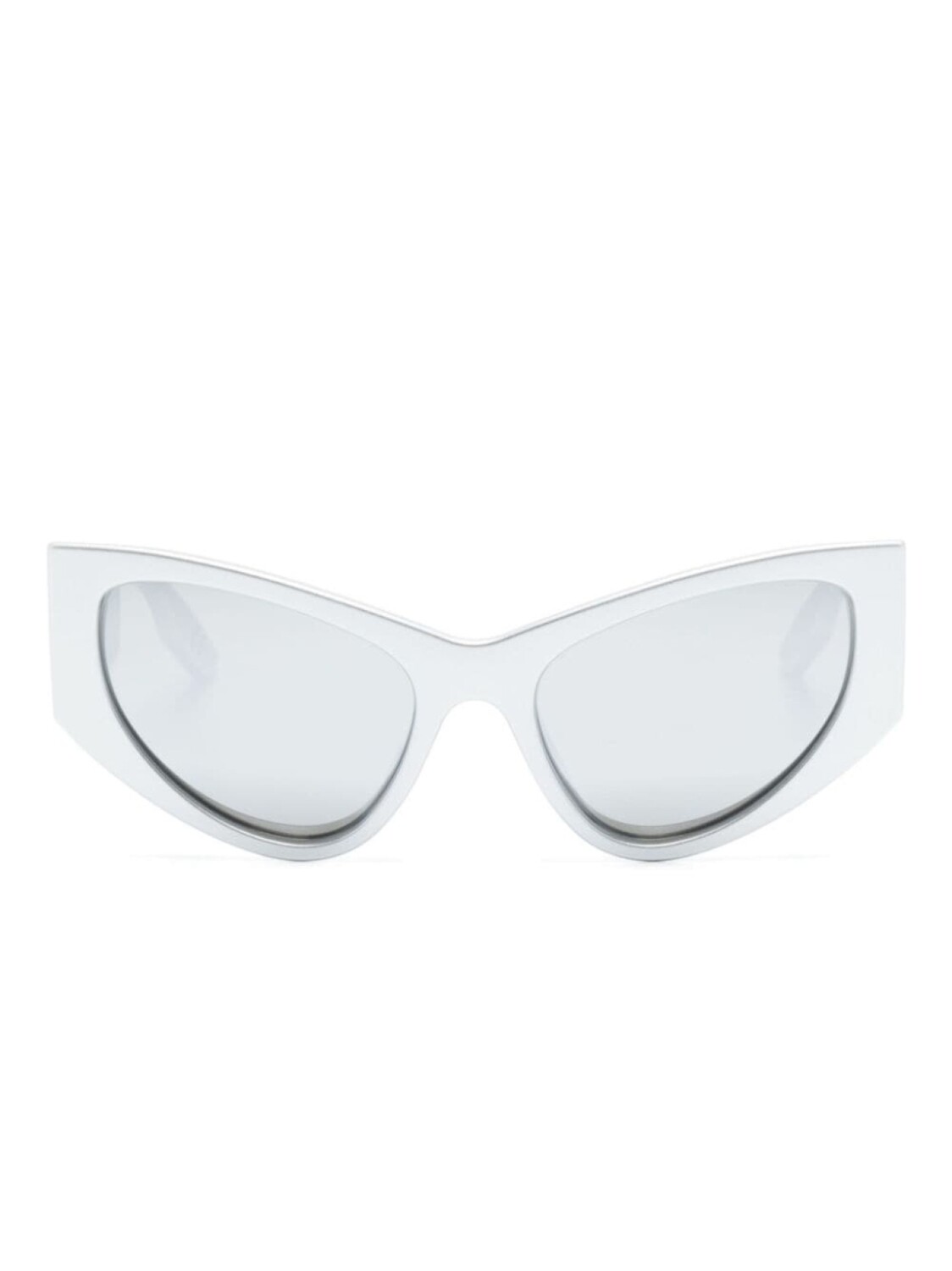 

Balenciaga Eyewear солнцезащитные очки в D-образной оправе с логотипом, серебристый