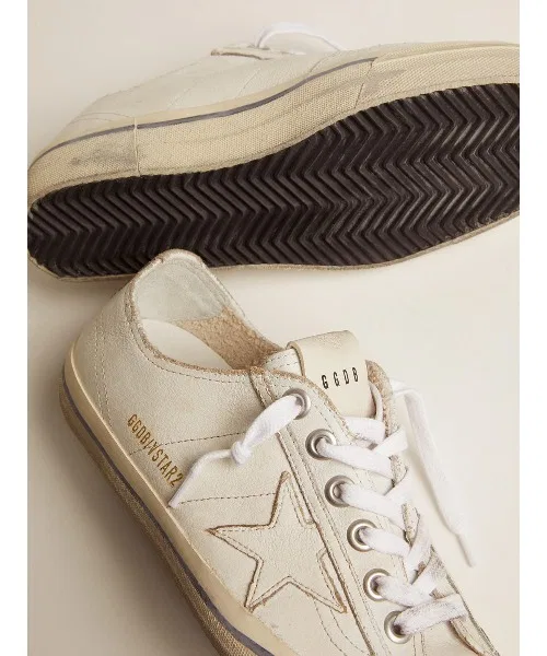 Мужские кроссовки GOLDEN GOOSE V-Star кожаные — фото 4
