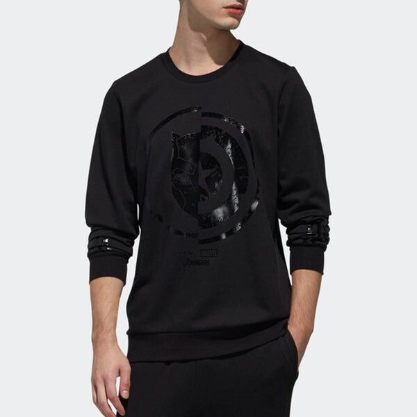 Толстовка adidas neo U AVNGRS SWT Casual Sports Round Neck Pullover Black, черный — фото 3